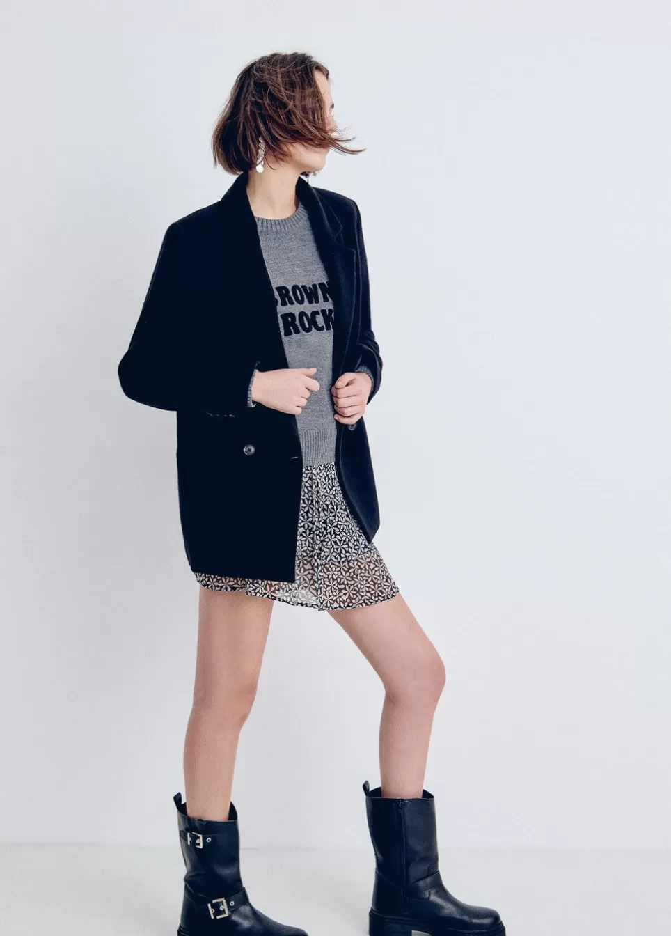 Best Sale Brownie Spain Sobretudo Tipo Blazer De La Sintetica